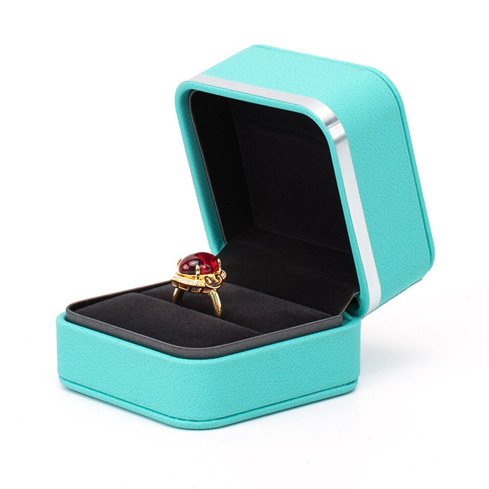 B-LIFE Ring Pendant Bearer Box Jewelry Display Case or Proposal Engagement Wedding Anniversary Romantic Birthday Valentine: q 1