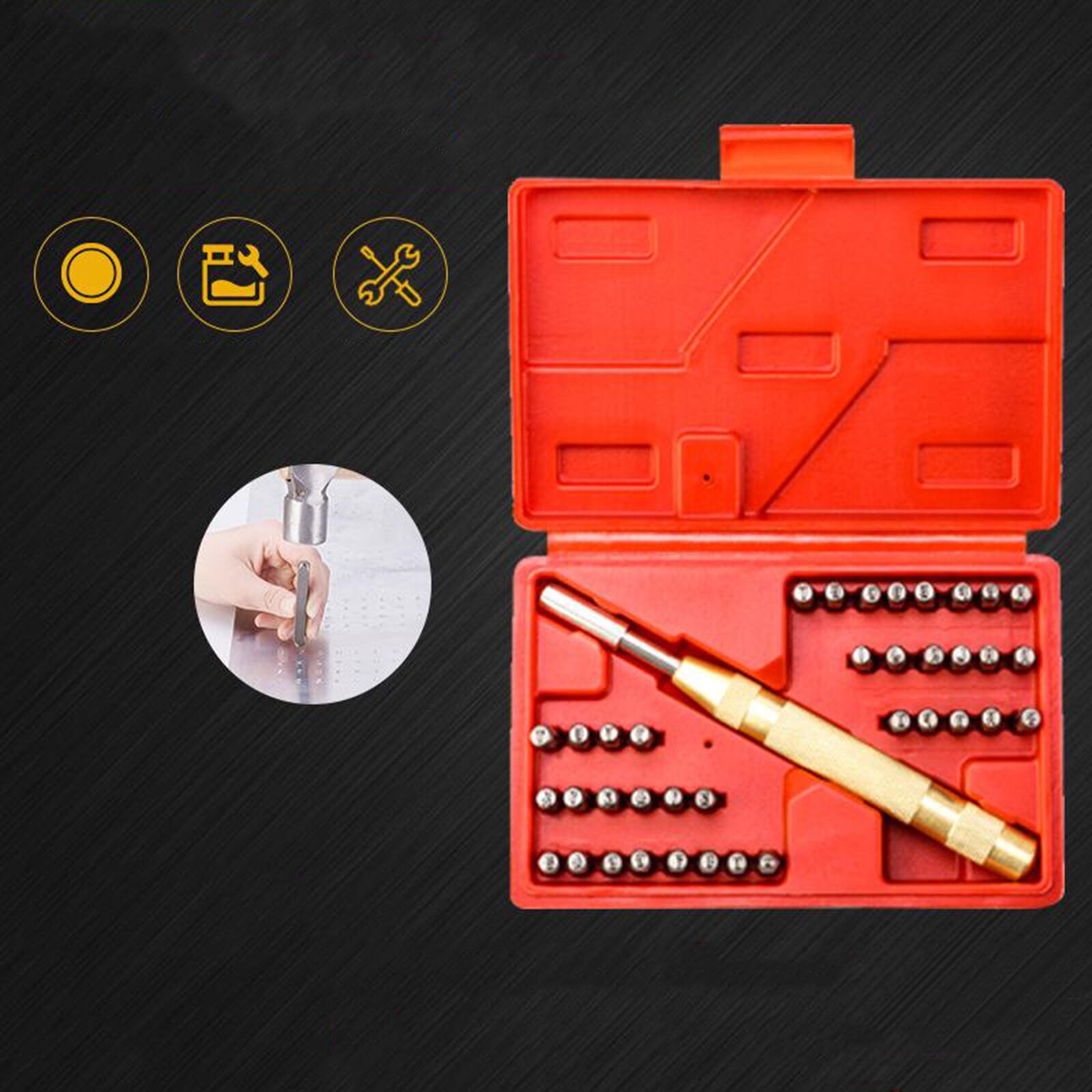 38pcs/set Letter and Number Stamp Set Multi-functional for Plastics Leather Mark Tool Set