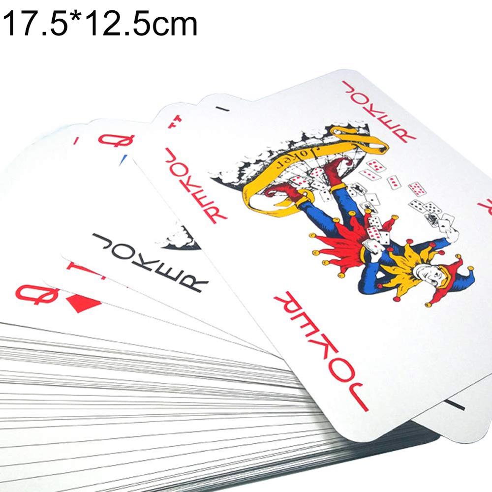 3 størrelse 2/4/9 gange super store kæmpe jumbo spillekort fuld dæk kæmpe standard print nyhed poker indeks spillekort sjove spil: 4 gange