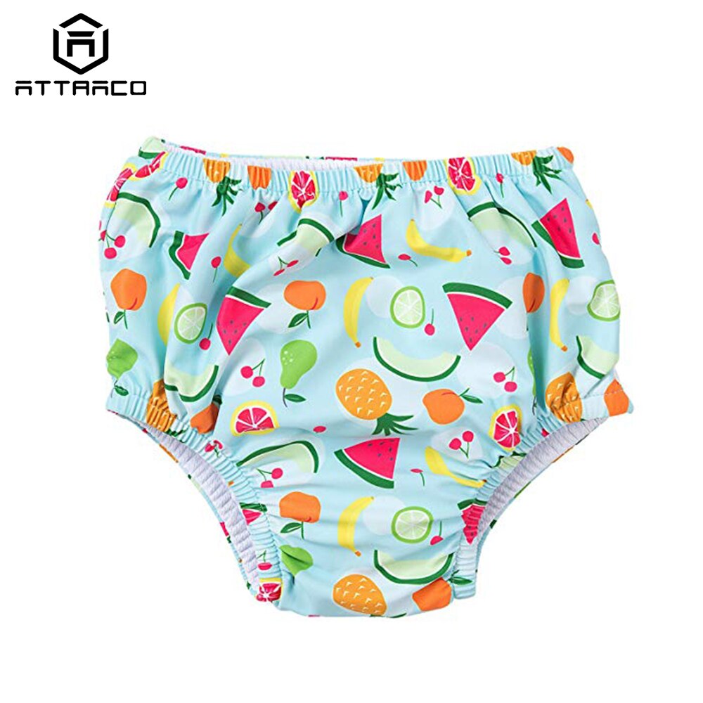 Attraco meisjes zwembroek cartoon print badmode gevoerde slip badmode zijband zwembroek met luiers