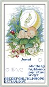 Moon Baby Patterns Counted Cross Stitch 11 14CT Cross Stitch Set Cartoon Angel Cross-stitch Kits Embroidery C017 018: Yellow / 11CT  printing