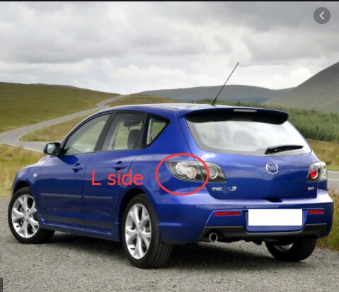 Biltillbehör kroppsdelar bakljus till mazda 3 2004 bk hatchback: Yttre sidan