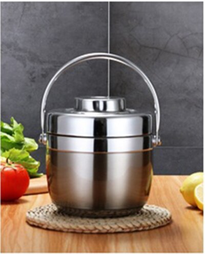Termo portátil de acero inoxidable para comida, caja de almuerzo al vacío de 6-12 horas, tarro de sopa de 1,2/1.5L, caja Bento aislada, contenedor a prueba de fugas: Silber / 1.2ml
