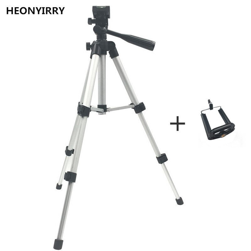 Professionele Opvouwbare Camera Statief Houder Stand Schroef 360 Graden Vloeistof Hoofd Statief Stabilizer Aluminium Met Telefoon Houder Clip: Default Title