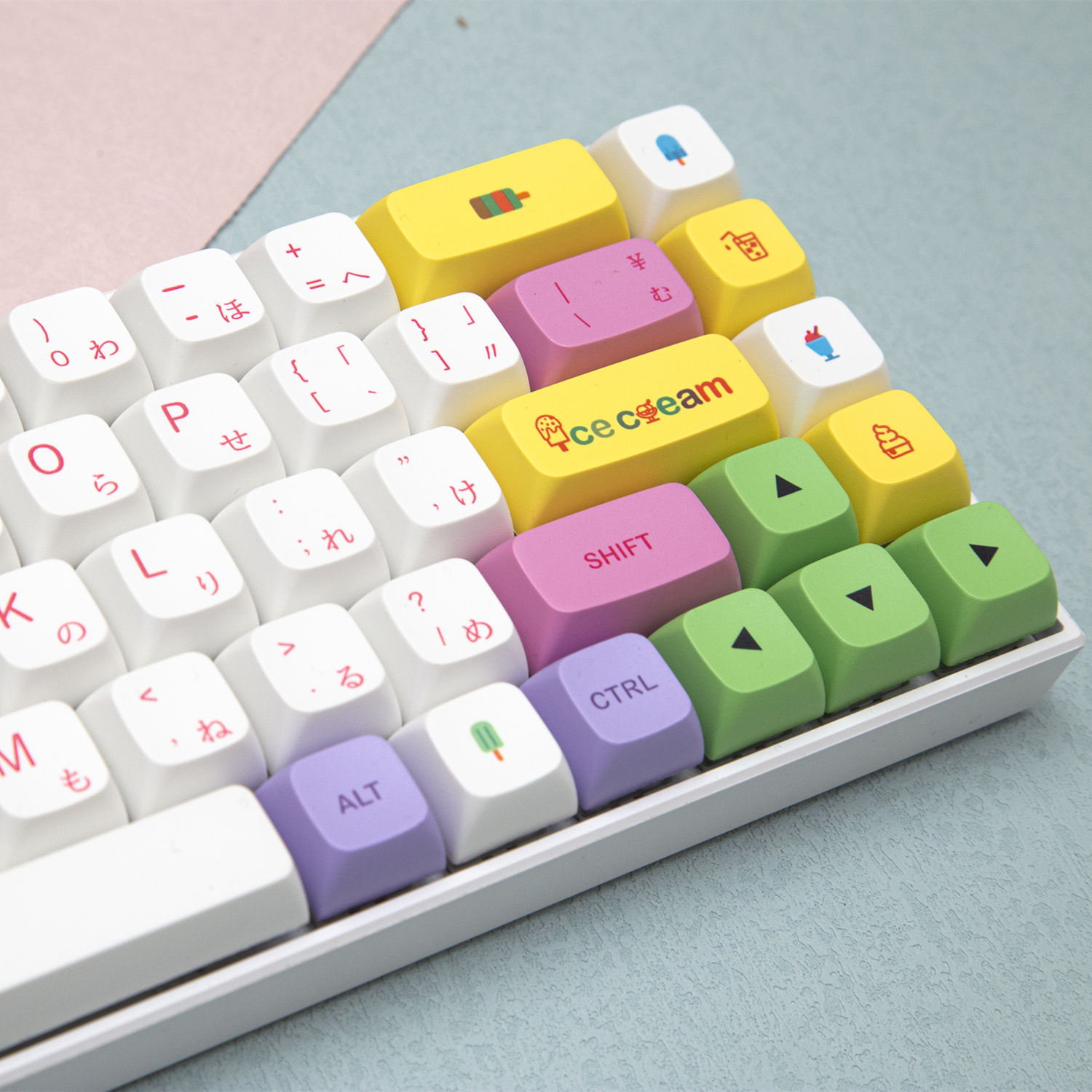 135 Toetsen Ijs Thema Keycaps Xda Profiel Pbt Dye Sublimatie Toetsenbord Keycap Voor Mx Schakelaar 61/64/68/87/96/104/108 Toetsenbord
