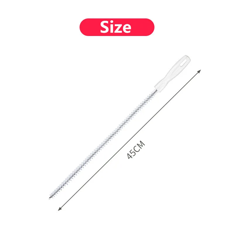 Pipe Dredging Brush Long Clean Kitchen Bathroom Hair Sewer Sink Cleaning Drain Pipe Flexible Cleaner Clog Plug Hole Remover Tool: Blue