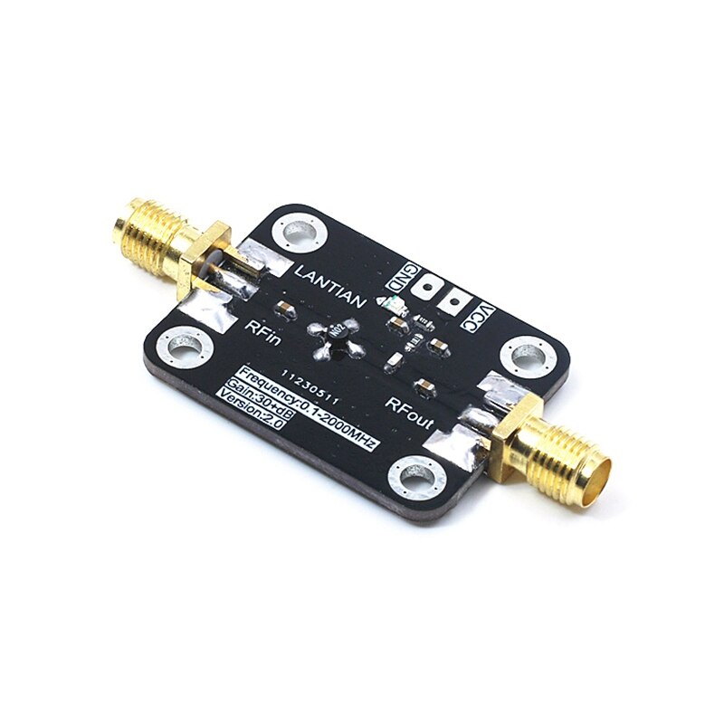 High Frequency RF Amplifier 0.1-2000MHz 30DB High Gain Module V2.0 System Impedance 50 Ohms: Default Title