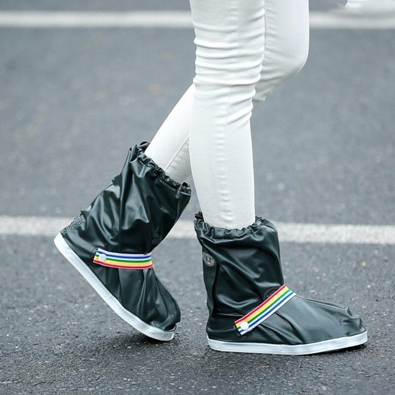Fghgf Regen Schoenen Covers Alle Seizoenen Antislip Reusableflat Overschoenen Outdoor Tool Schoen Accessoires Waterdichte Mannen Vrouwen: Black XXL