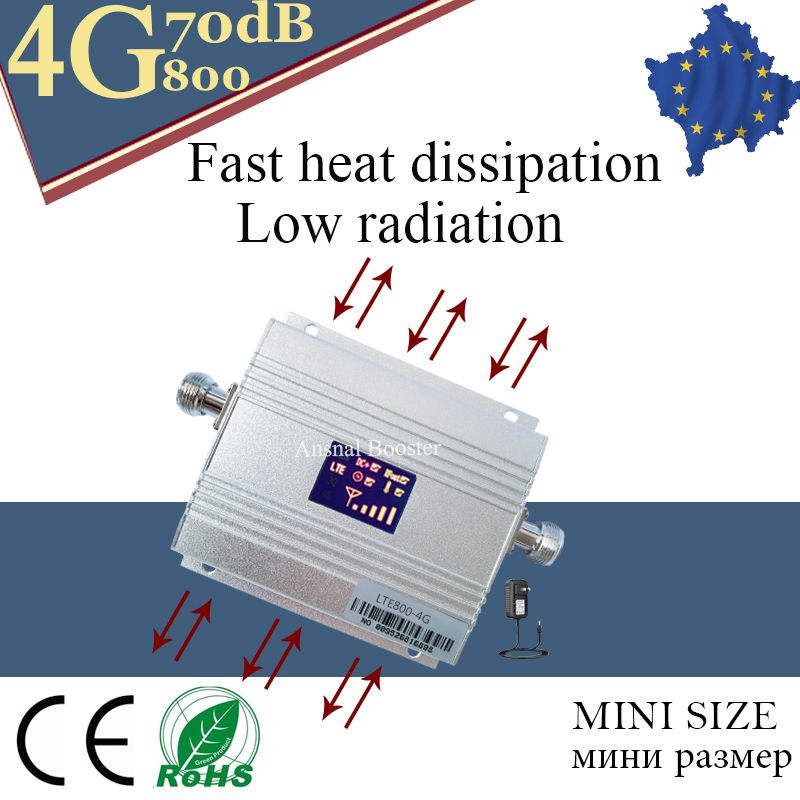 4G Signaal Booster Lte 800Mhz Signaal Amplificateur Gsm 4G Antenne Repeater Band 20 Snelle 4G Netwerk 800Mhz Mobiele Signaal Booster