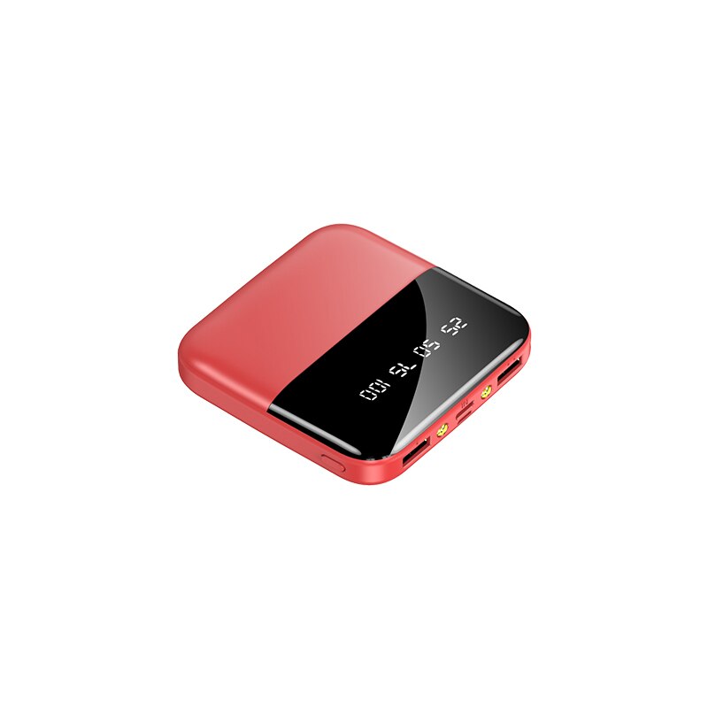 Veloce Caricatore 20000mAh Mini Banca di Potere smartphone 2 USB LCD di Tipo C Powerbank Portatile di Ricarica Per Xiaomi iphone powerbank: Rosso