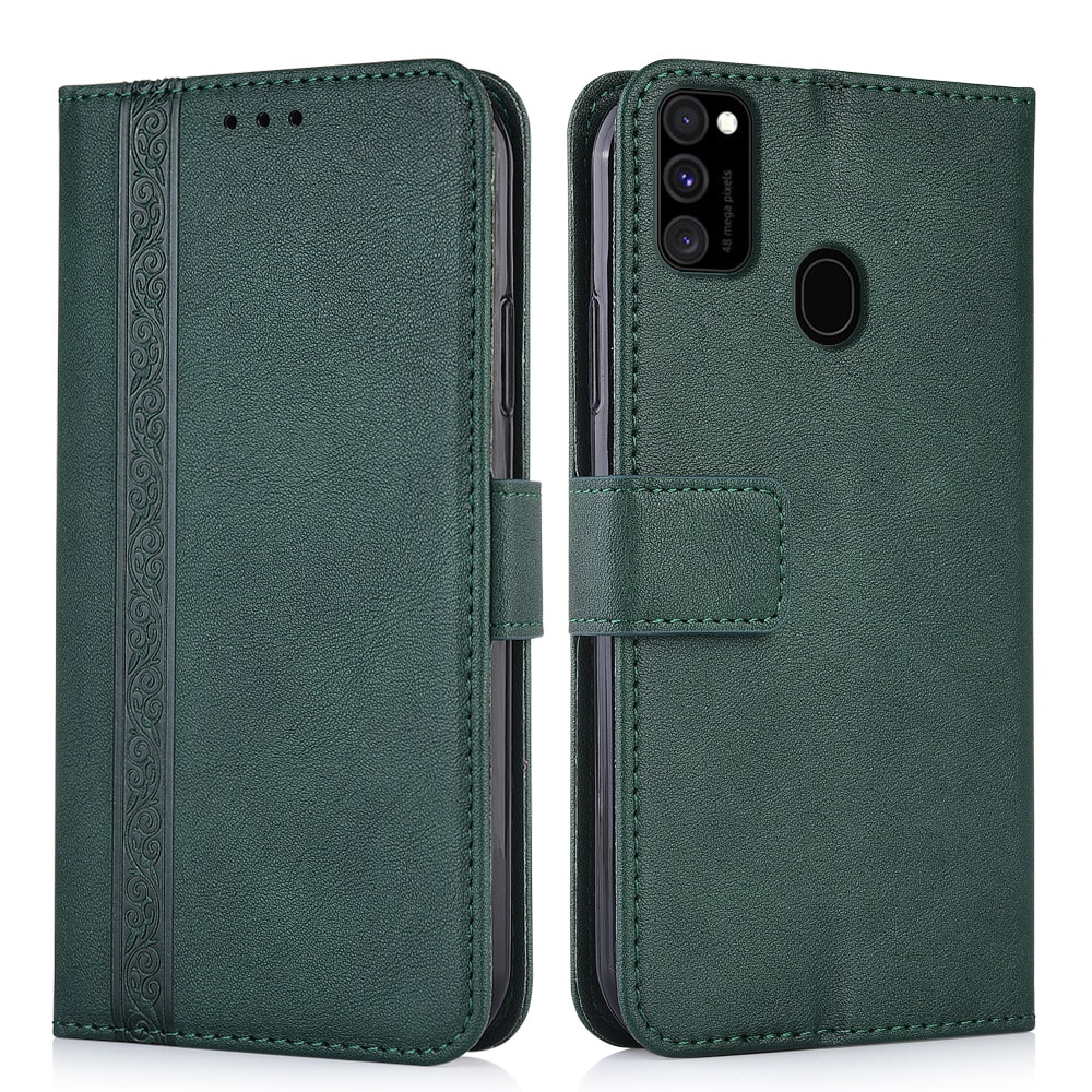 Funda de cuero tipo billetera para Samsung Galaxy M21, SM-M215F, m215, cubierta trasera de 6,4 pulgadas, funda con tapa para Samsung M21 M 21