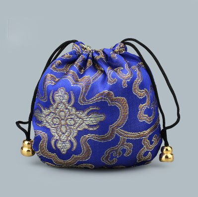 20Stck 11x11cm die Seide Tasche Kordel tasche Mischfarben Halskette Armbinde Perlen Taschen Schmuck Verpackung Weihnachten/ hochzeit Tasche: Marine