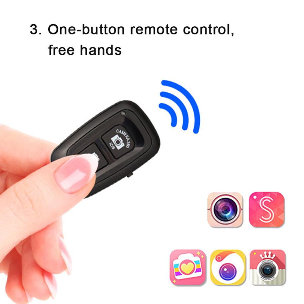 Mini Bluetooth-compatible Remote Shutter Release Phone Camera Monopod Selfie Shutter Self-timer Remote Control for IOS Android