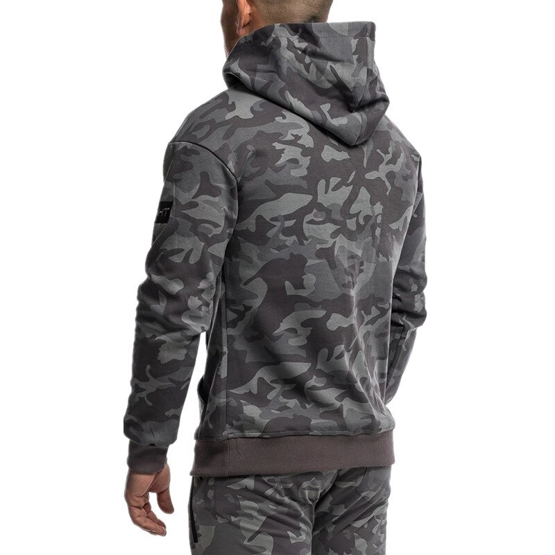 Sportswear Sports Suits Men Set Fitness Suits Autumn Men Set Long Sleeve Camouflage Hoodies+Pants Gyms Running