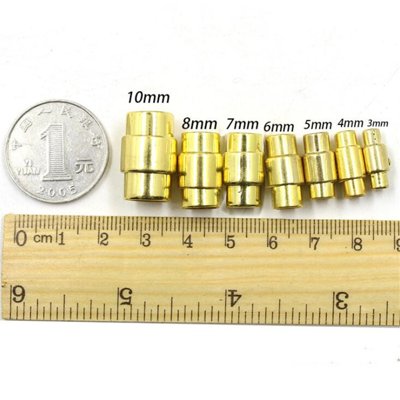 5pcs 3-10mm End Clasp Strong Magnetic Clasps Jewelry Clasps For Bracelet Leather Cord Bracelet Connectors For Jewelry Making