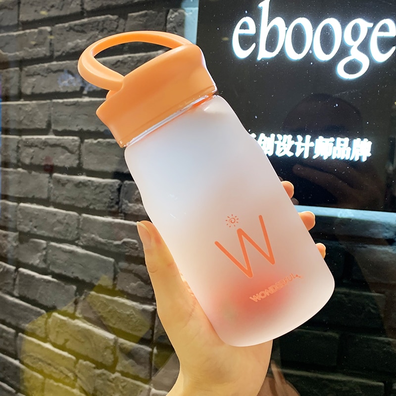Koreaanse Plastic Water Cup Draagbare Creatieve Eenvoudige Kleur Waterfles Eenvoudige Sport Mijn Water Fles Mode Water Fles FF70P