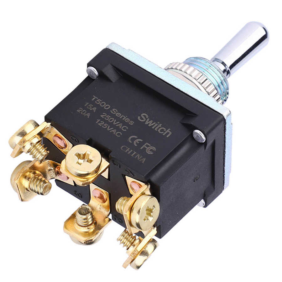 20a 125v biler båd tung vippekontakt dpdt on-off-on switch 6 terminal