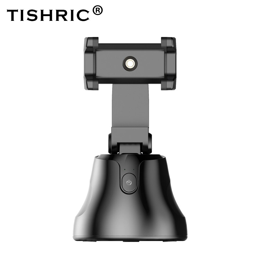 Tishric Gimbal Selfie Stok Statief/Bluetooth Rotatie Gezicht Camera Telefoon Houder/Stand Voor Smartphone 360 Object Tracking Houder: Black