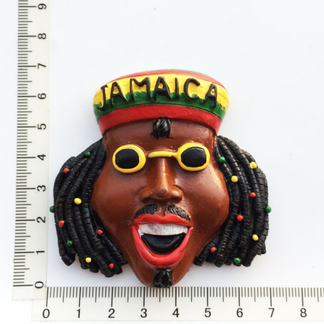 North America Jamaica 3D Fridge Magnets Tourist Souvenir Decoration Articles Handicraft Magnetic Refrigerator Collection: AJM21110006