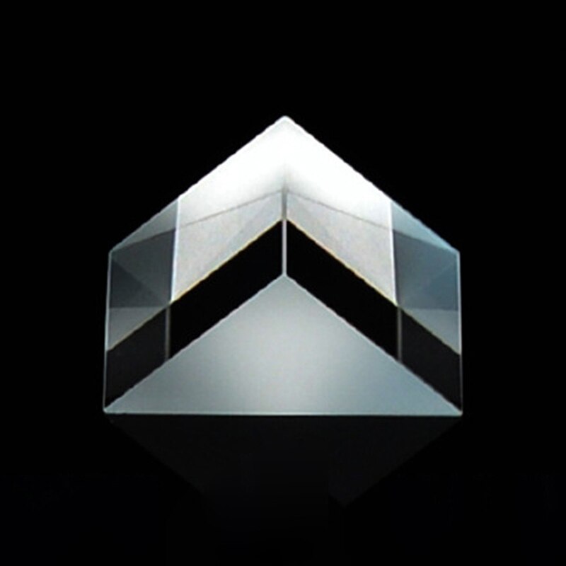 Prisma de cristal óptico de ángulo recto, Prisma de cristal triangular, Prisma de prisma de cristal, para experimentos de enseñanza física