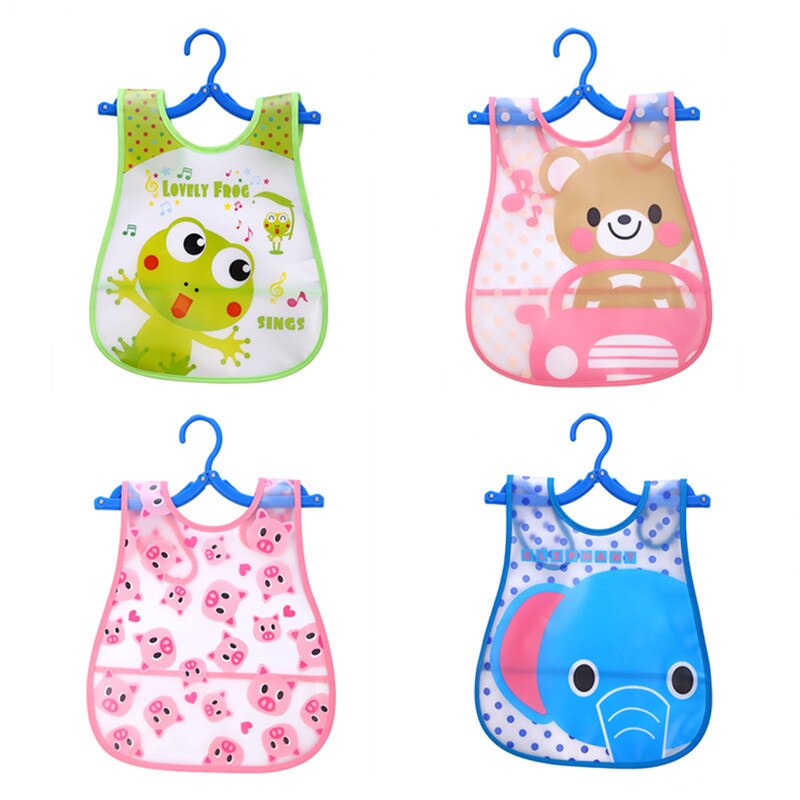 1 stuk dieren slabbetje verstelbare baby slabbetjes plastic waterdichte lunch slabbetjes baby cartoon voedingsdoek kinderen baby schort de