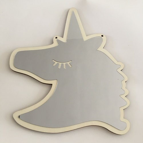 Decoración Para el hogar, espejo de pared con de unicornio, espejo acrílico para la habitación de los niños bebés, decoración creativa, para niños: Unicorn A