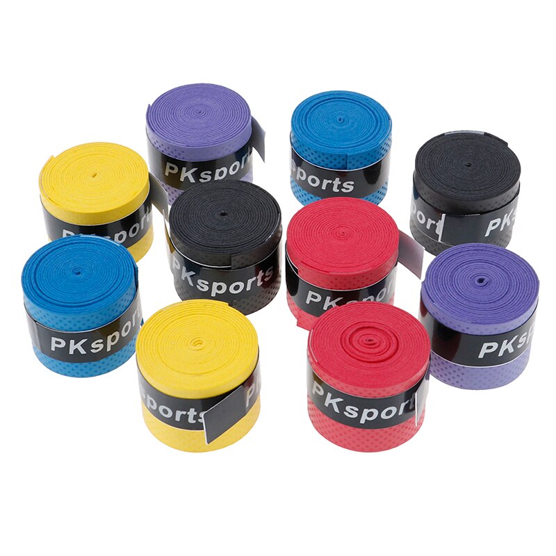 Antislip zweetband omwikkelt tennisracket overgrips, badmintonracket overgrip, vishengel zweetband grip 10 stuks/partij