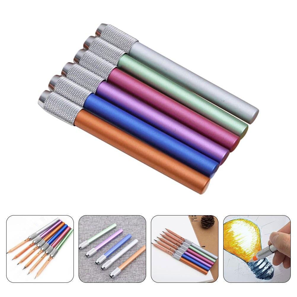 6Pcs estensori per matite portamatite prolunga per matite per schizzi aste di prolunga