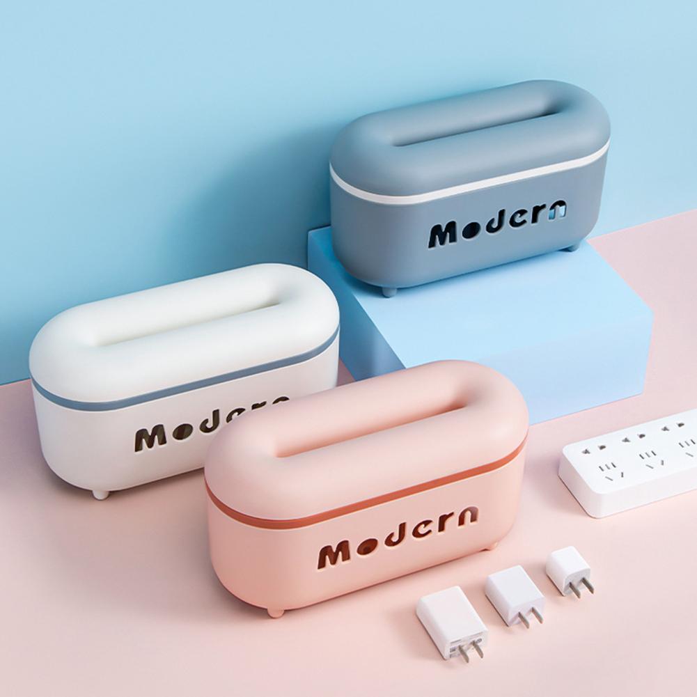 Plastic Praktische Afgeronde Oppervlak Kabel Houders Verse Kleur Draad Hider Case Stofdicht Voor Dagelijks Leven