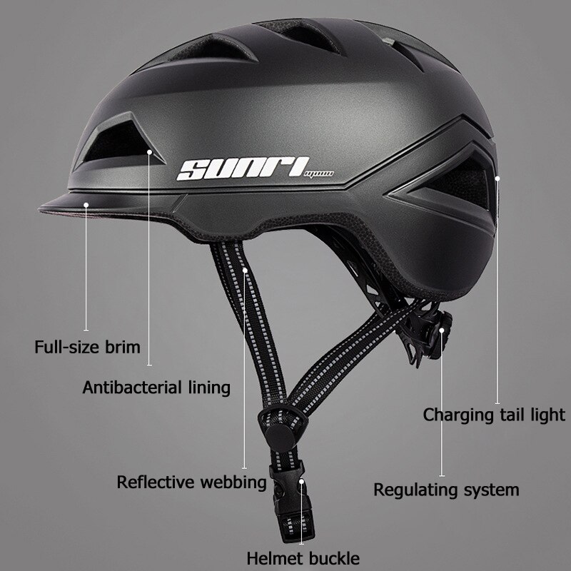 Sunrimoon Stad Commuter Fiets Helm Zomer Bescherming Hoed Racefiets Veiligheid Helm Vrouwen Mannen Lichtgewicht Fietshelm M/L