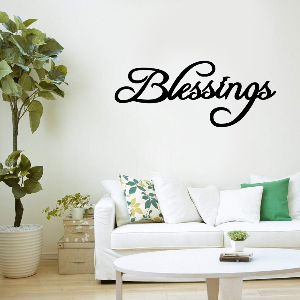 Wooden Wall Decor English Alphabet Wall Sticker Unique DIY Ornaments Adornment for Home Living Romm Office - Black (Family)