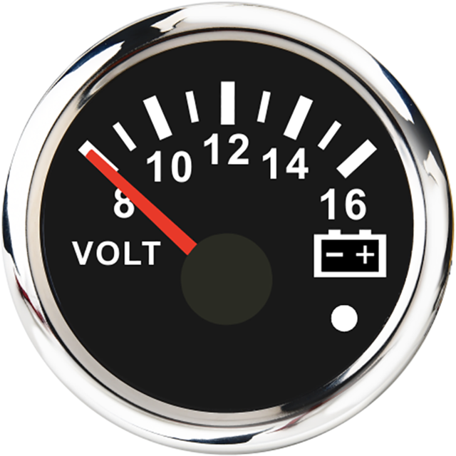 Punkt alarmowy licznik samochodowy miernik pojazdu 12V samochód 52mm termometr do wody prasa do oleju wskaźnik ciśnienia paliwa Volt dla Motorcycle Boat: Volt 8-16V BS