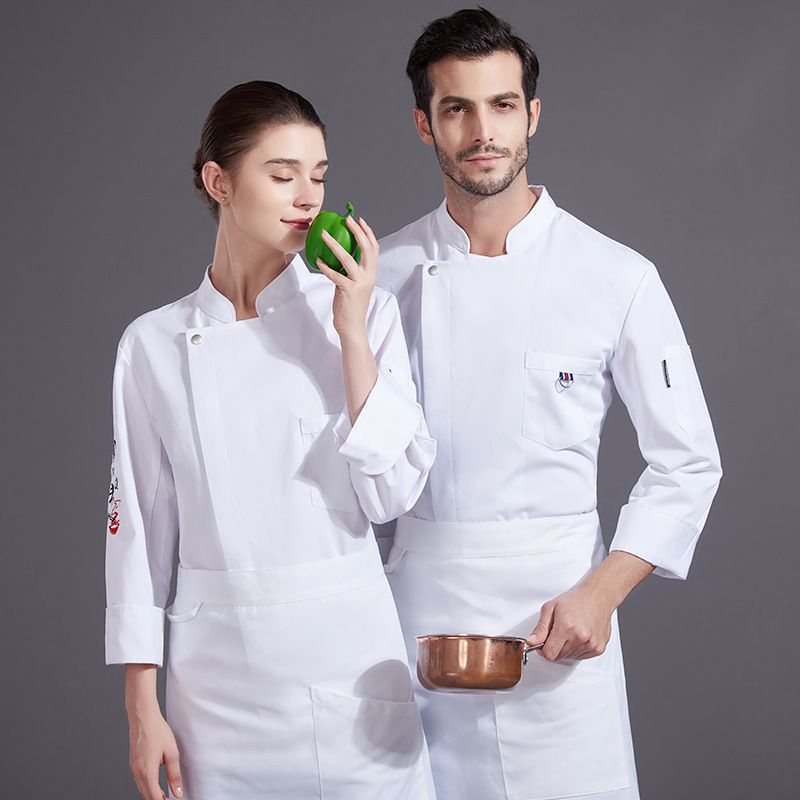 C314 Long Sleeve Cook Work Chef Uniforms Waiter Coat Tops Restaurant Hotel Kitchen Chef Uniforms Catering Overalls Outfit Coats