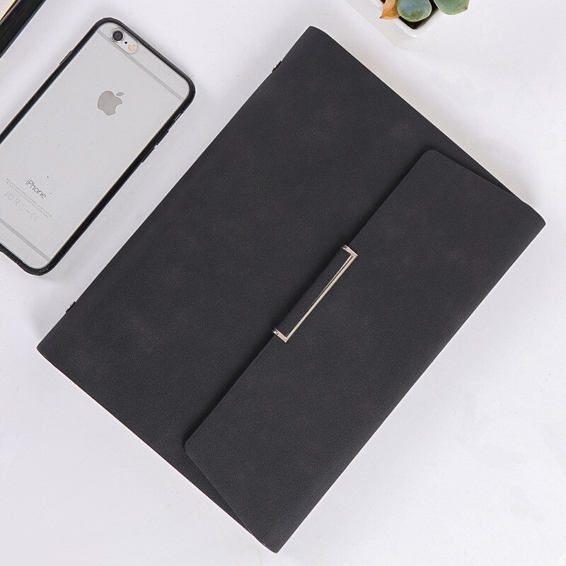Binder Notebook Pu Leather Bible Notepad Folder A5 Diary Weekly Planner Agenda Planner Note Books Travel Journal: Black A5