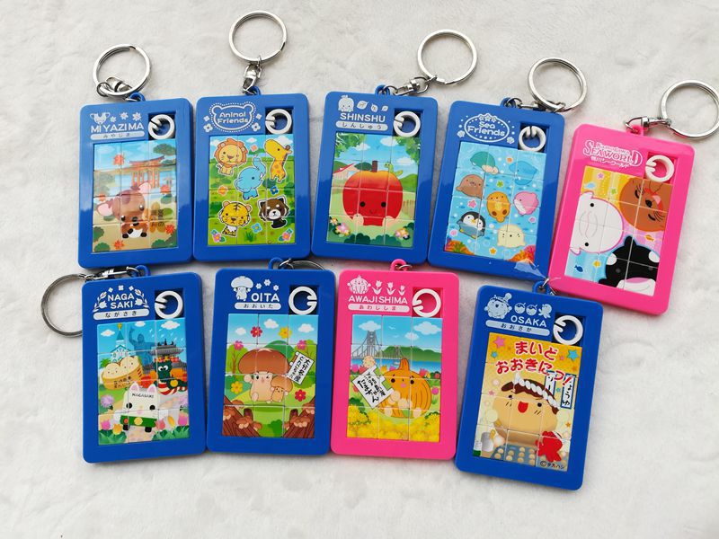 30 Stks/partij Slide Kids Voorschoolse Puzzel Ring Stuks Dieren Tangram Sleutelhangers Ligsaw Board Hangers Voor Kinderen: Default Title