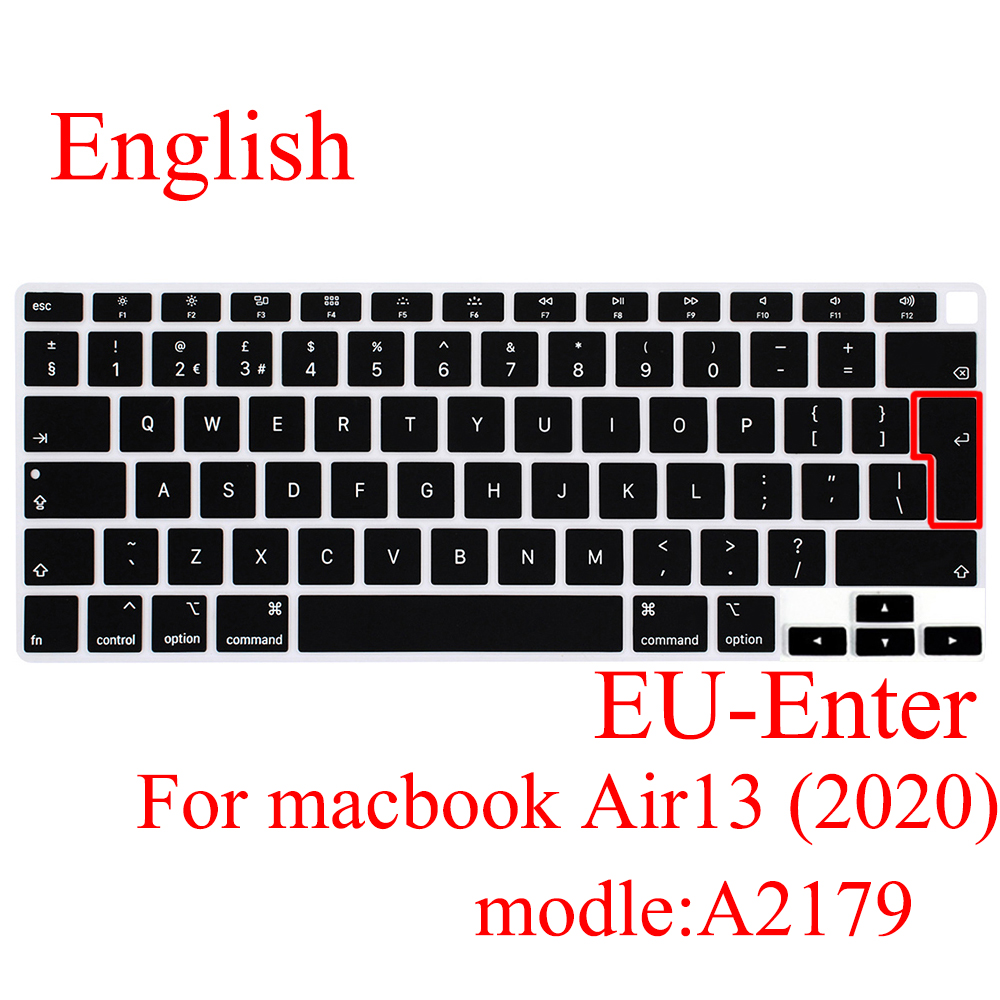 For Macbook Air 13 Keyboard cover Laptop protective film 13 inch A2179 silicone Keyboard cover Russian French Spanish Korea: EU English