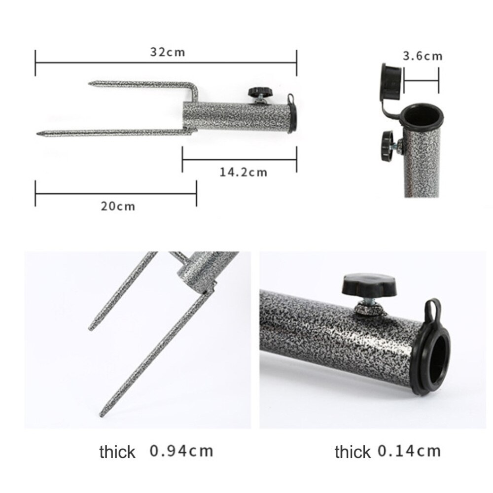 Adjustable Beach Umbrella Anchor Portable Sand Screw Stand Spike Universal Sand Grabber Fishing Pole Flag Stand Parasol Ground