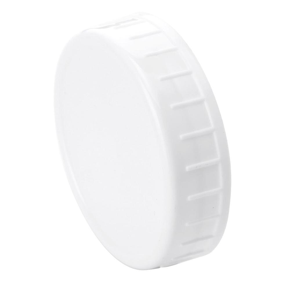 10Pc White Mason Canning Drinking Jars Lid 70mm/86mm Inner Diameter Plastic Covers Unlined Ribbed Lids Storage Caps Replacements