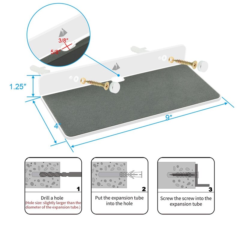 Wall Shelf Speaker Stand, Acrylic Wall Mount Display Shelf for Bluetooth Speaker, Webcam, Cell Phones, Toy