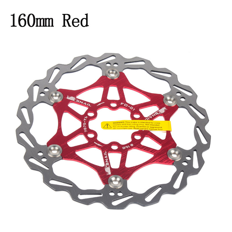 Rotor de freno de disco SNAIL para bicicleta de montaña, Rotor flotante, disipación de calor, rotor de acero inoxidable de 140/160mm, 180/203mm, accesorios para ciclismo: naranja