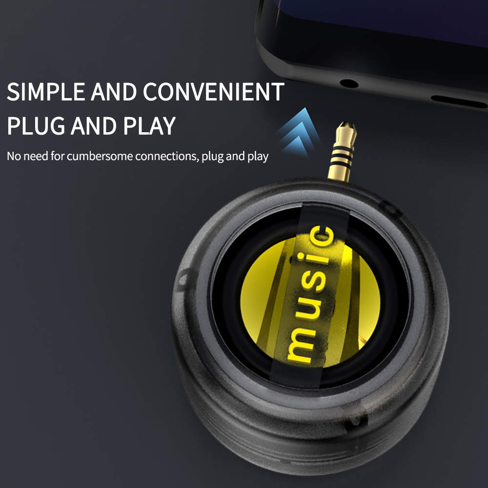Mini altavoz portátil Universal con conector Jack de 3,5mm, Mini caja de sonido, amplificador de altavoz para teléfono móvil, altavoces externos con cable