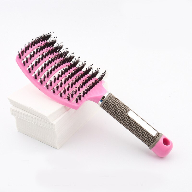 Hair Brush Magic Hair Comb Detangling Hair Brush Detangle Lice Massage Comb Women Tangle Hairdressing Salon: Pink