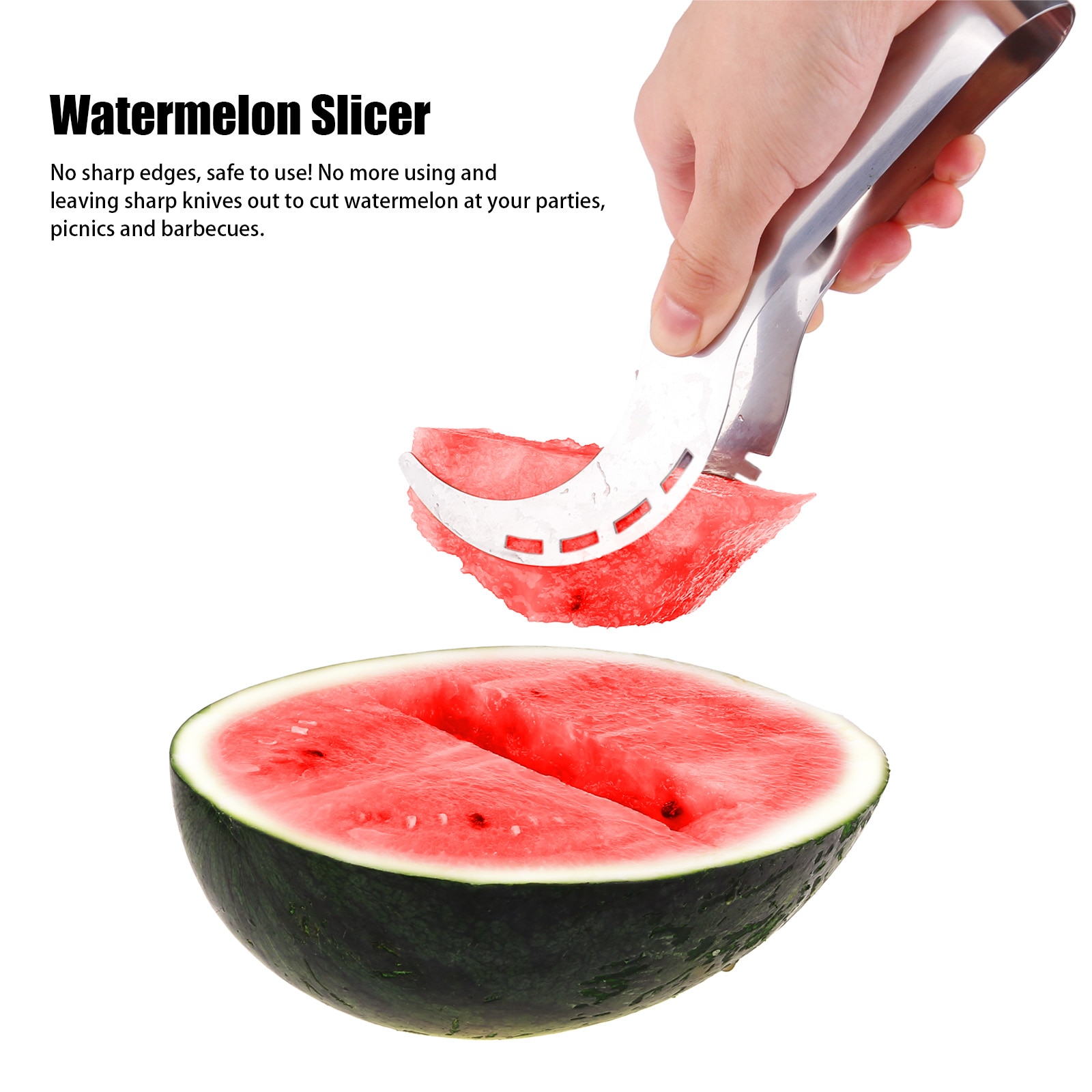 20.8*2.6*2.8 CM Rvs Watermeloen Slicer Cutter Mes Corer Fruit Groente Gereedschap Slicer