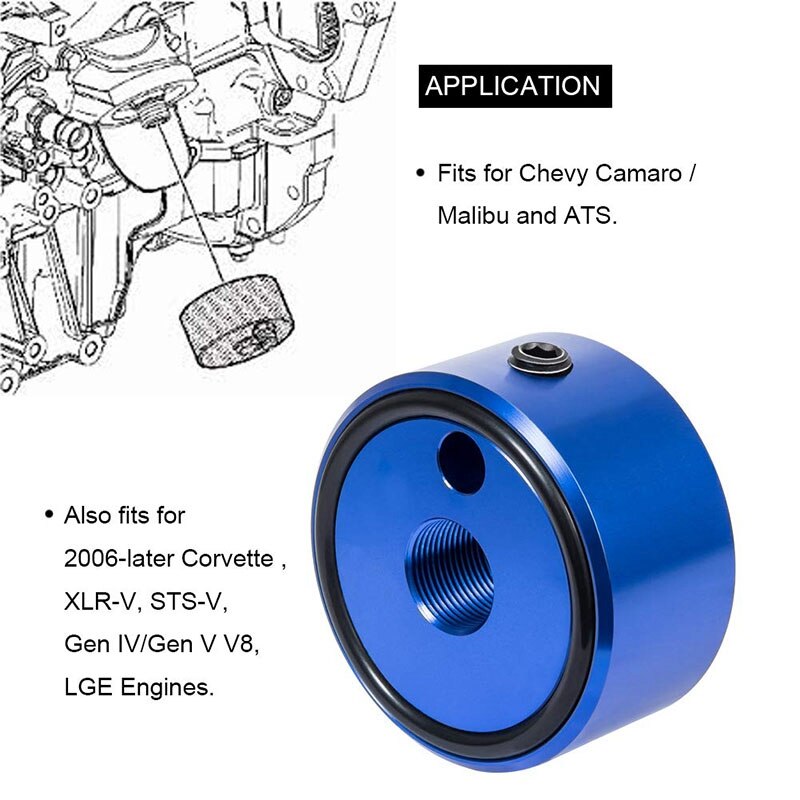 Adaptador de manómetro de aceite EN-47971 para motores de generación 4 y 5 V8 para Corvette Camaro 2006 y posteriores, Malibu ATS