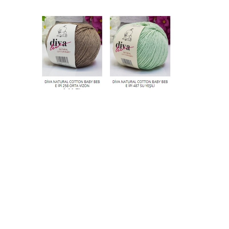 Diva naturlig bomull babygarn 5 x 50gr-200mt %100 bomull sport-baby filt tröja varm virkad handstickning färgglad amigurumi