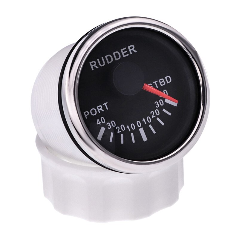 52MM Rudder Angle Indicator 0-190 ohm With Rudder Angle Sensor ail Boat Marine Rudder Angle Meter Red backlight -40~40 Range