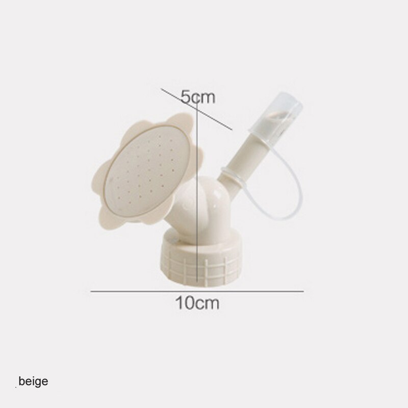 2 In1 Garden Tools Water Can Garden Irrigation Watering Cans Dual Use Flower Waterers Bottle Home Garden Supplies: beige