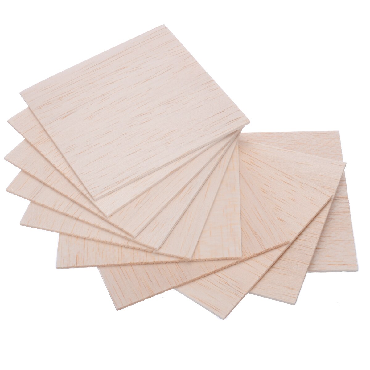 10 stk model balsa materiale træ balsa plader til diy plade model skib fly båd materiale 100 x 100 x 2mm
