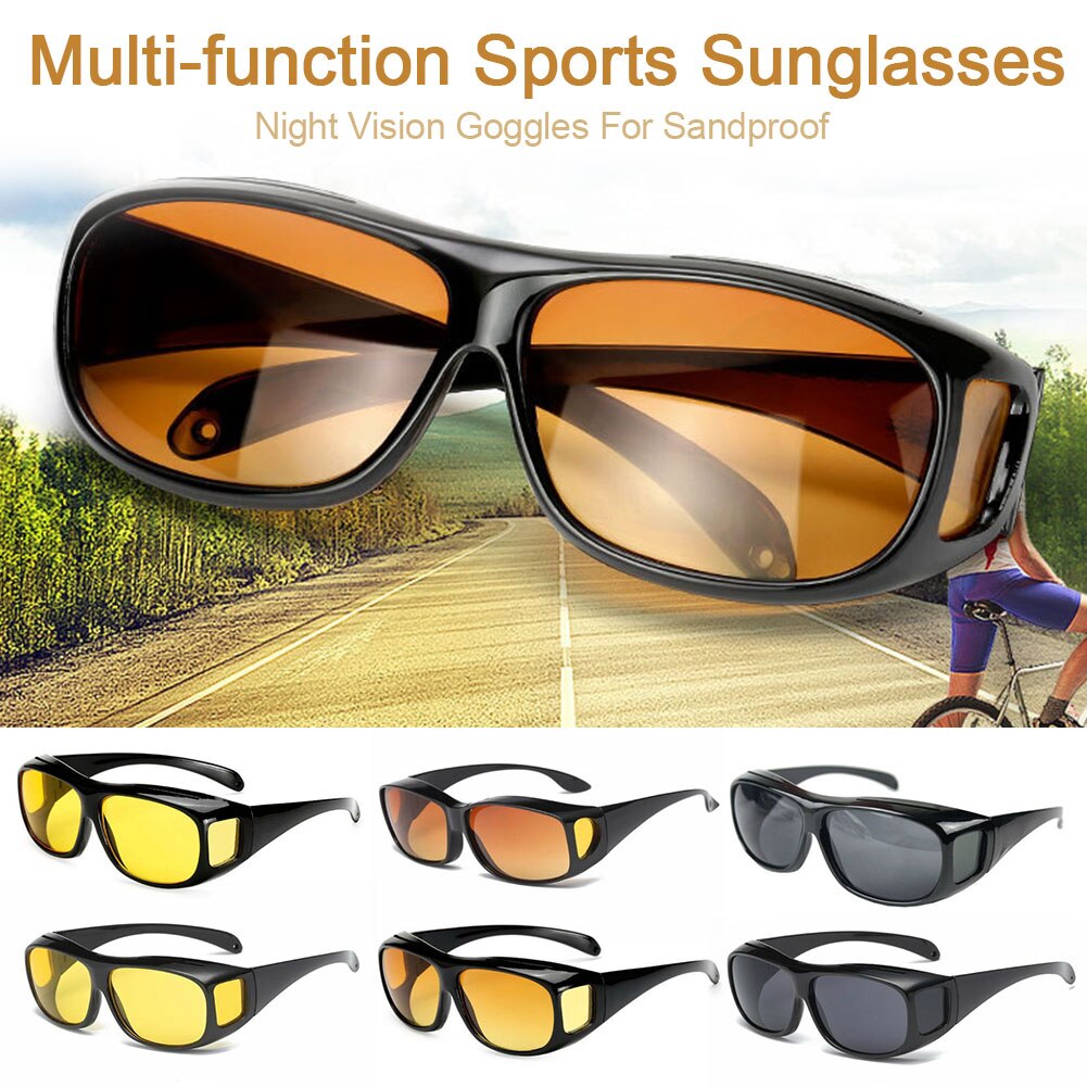 Cycling Anti-Glare Night Vision Driver Goggles Night Driving Enhanced Light Glasses Sunglasses Goggles Hiking Accessries