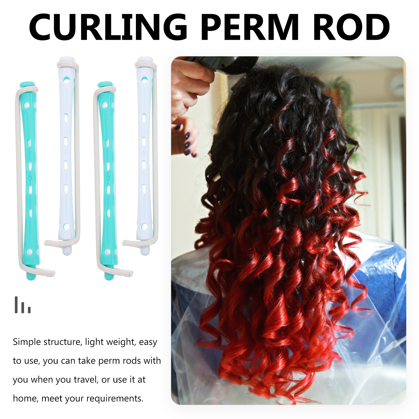 12pcs Perm Rods Hair Curlers For Hair Rollers Short Hair Styling Tools Curling Rods Hair Waving Rollers Perm Cylinders Hair